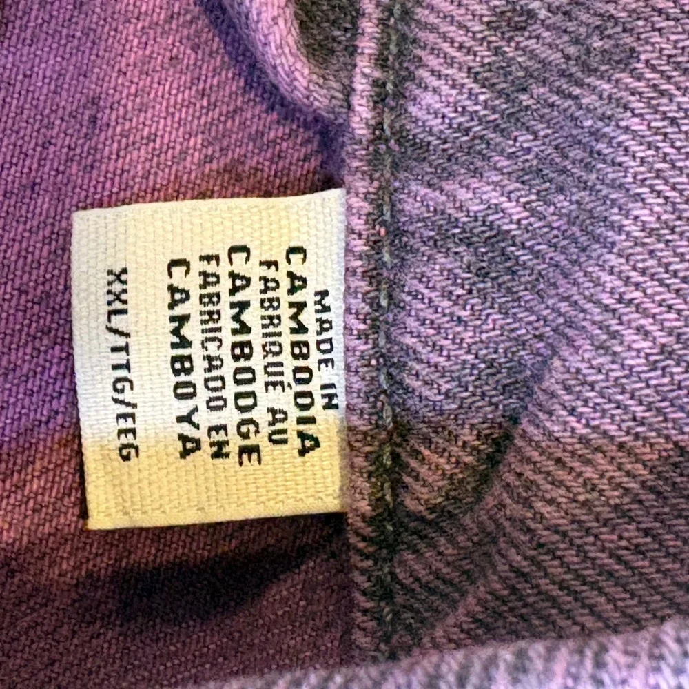 Levis Premium Pride Collection Purple Denim Vest XXL Sleeveless Trucker Jacket